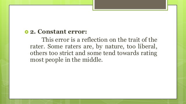 leniency error